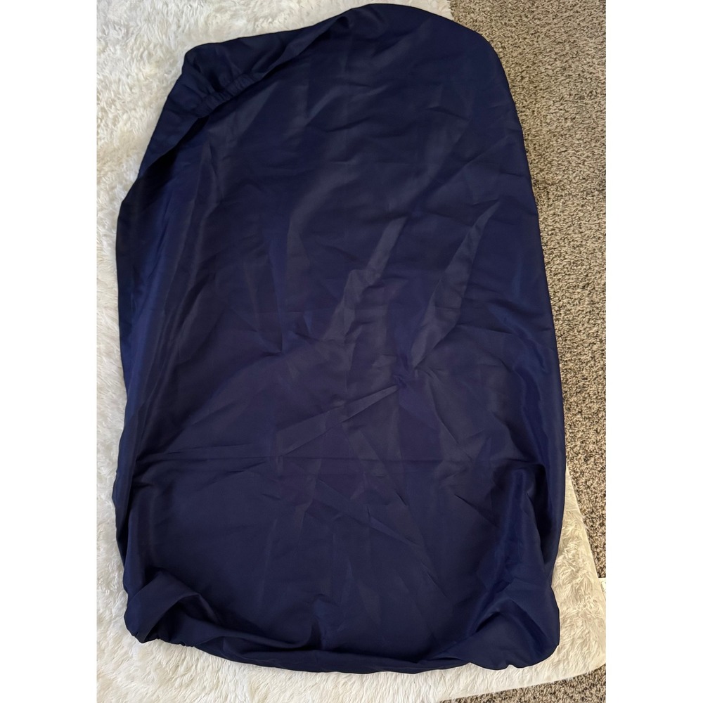 Navy Blue Fitted Sheet Solid Color Smooth Lightweight Bedding Navy Blue